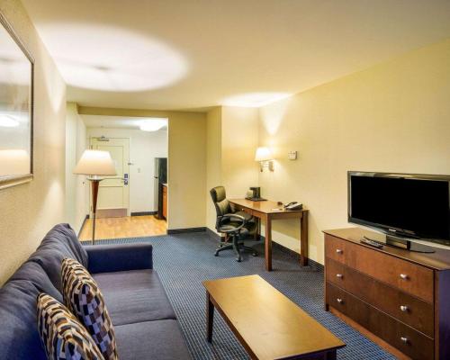 Televisyen dan/atau pusat hiburan di Mainstay Suites Dover