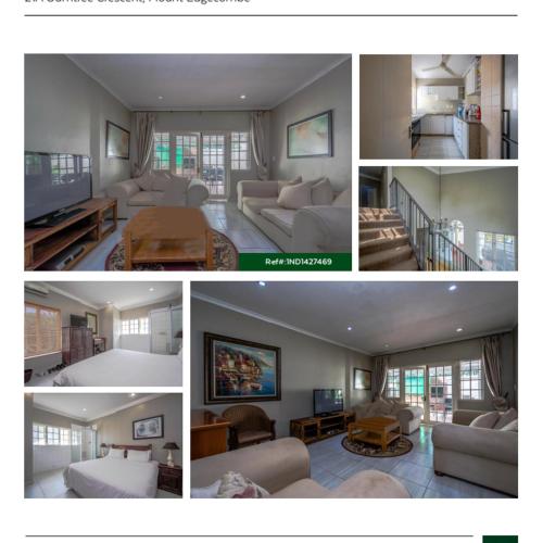 un collage de fotos de una sala de estar con muebles en Mount Edgecombe Guest House, en Mount Edgecombe