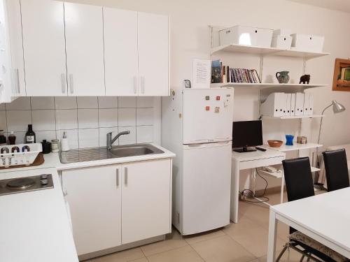 Una cocina o zona de cocina en Ariadne apt 103 -300m from Lighthouse beach