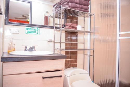 Koupelna v ubytování Calle 8 Suites