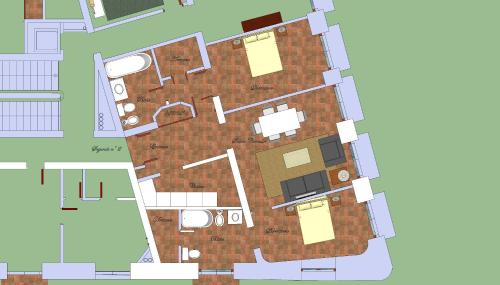 a floor plan of a house at Apartamentos Madrid Centro W in Madrid