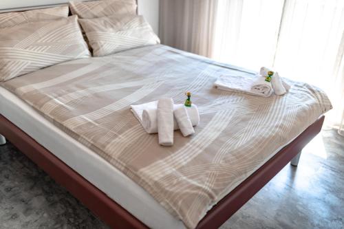 Cama o camas de una habitación en Albergo Porta Verzasca