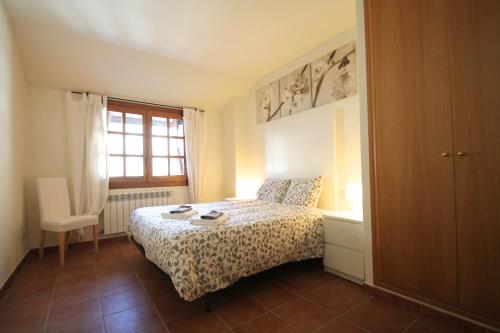 卡尼略的住宿－Ensagents, Canillo centro, Zona Grandvalira，一间小卧室,配有床和窗户