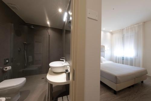Koupelna v ubytování Hotel Globo