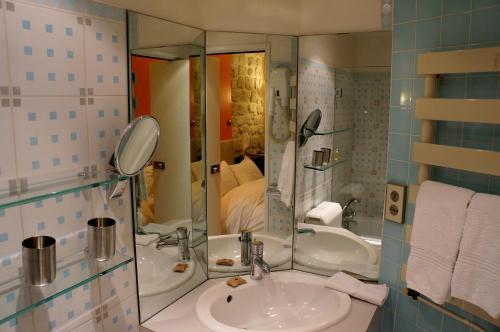 Koupelna v ubytování Hotel Danemark