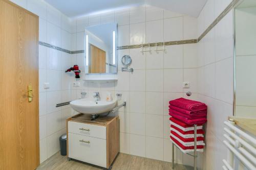 Koupelna v ubytování Ferienwohnung Sommerwind
