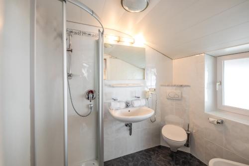 Koupelna v ubytování Hotel Alpenblick