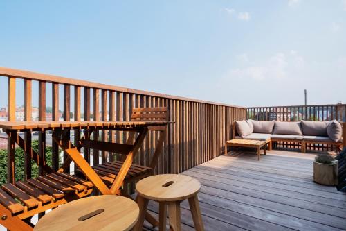 Balkón nebo terasa v ubytování B&B Summertime