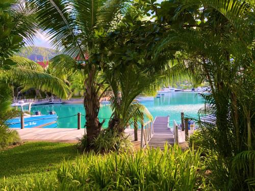 a view of a marina with boats in the water at Eden Island Apartment - P14A3 in Eden Island