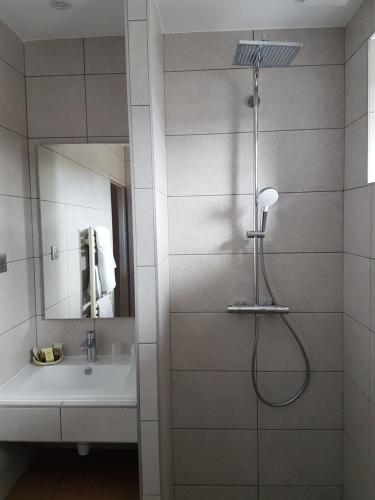 Ένα μπάνιο στο Logis Auberge Saint Simond