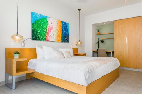 Katil atau katil-katil dalam bilik di Opal Suites Apartments