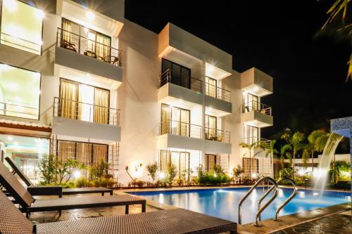 Bazén v ubytování Miranda Beach Resort Baga nebo v jeho okolí
