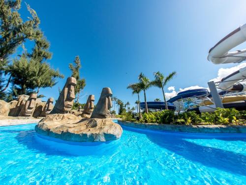 a water slide at a resort at Saipan World Resort in Susupe