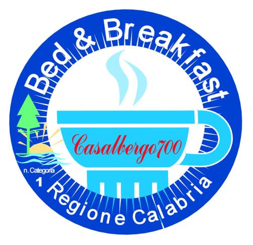 a logo for a restaurant and brewery with a cup of coffee at Casalbergo700 in Marina di Fuscaldo