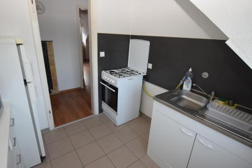 Kuchyň nebo kuchyňský kout v ubytování AB Apartment 06