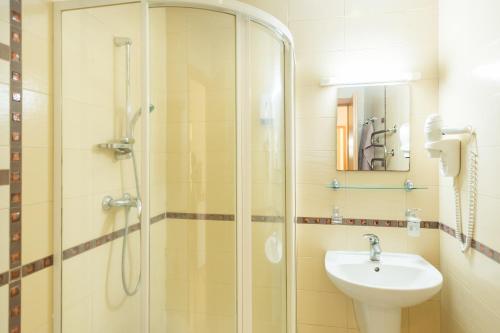 Koupelna v ubytování Hotel Vita