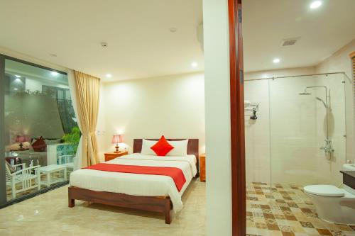 Giường trong phòng chung tại Tropical Garden & Pool Villa