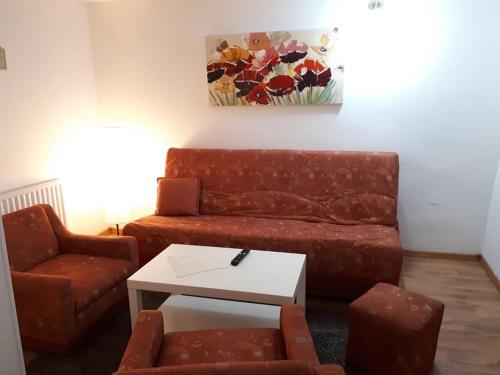 a living room with a couch and a table at Apartman ANA in Slavonski Brod