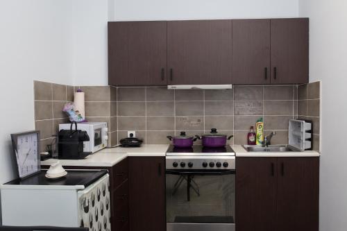 Kjøkken eller kjøkkenkrok på Dimitras Apartment