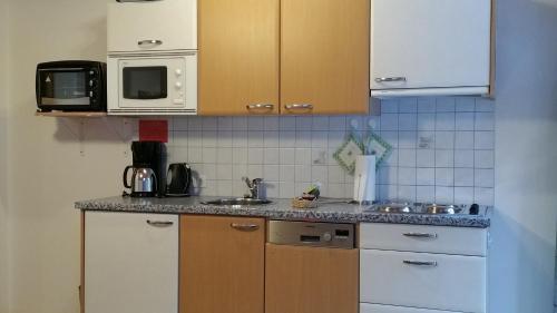 Köök või kööginurk majutusasutuses Haus Wallner