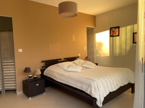 Ένα ή περισσότερα κρεβάτια σε δωμάτιο στο Vizzavona Piscine