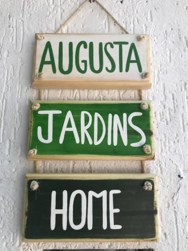 a street sign on a wall at Augusta Jardins Home in Sao Paulo