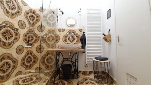 Kúpeľňa v ubytovaní Előkapu Apartman