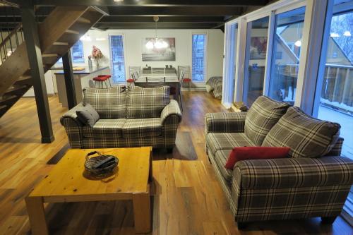 Гостиная зона в Chalet familial du Plateau