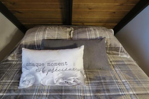 Кровать или кровати в номере Chalet familial du Plateau