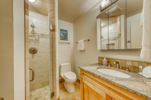a bathroom with a toilet and a sink and a shower at Dollar Meadows 1388 in Sun Valley