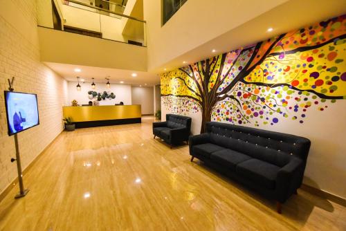 The lobby or reception area at Vivid A Boutique Hotel