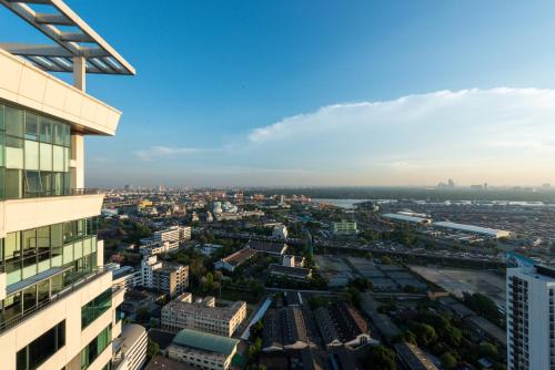 Nespecifikovaný výhled na destinaci Bangkok nebo výhled na město při pohledu z hotelu