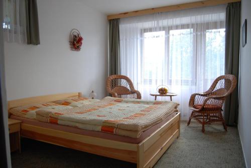 Postel nebo postele na pokoji v ubytování Holiday House Svoboda nad Upou
