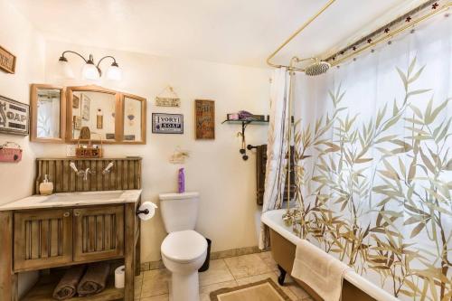 Time Traveler Retreat tesisinde bir banyo