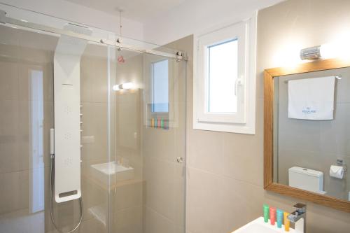 Koupelna v ubytování Hotel Defkalion