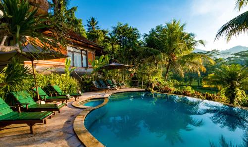an image of a swimming pool at a villa at Cepik Villa Sidemen in Sidemen
