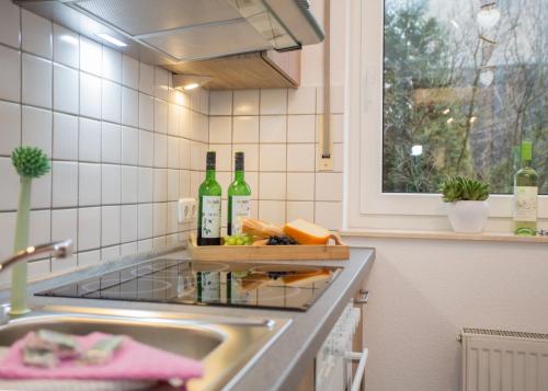 Virtuve vai virtuves zona naktsmītnē Ferienwohnung Little Home in Winterberg-Neuastenberg