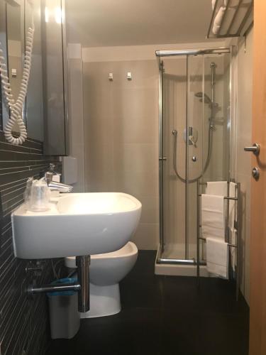 Koupelna v ubytování B&B Oasi Vetoio
