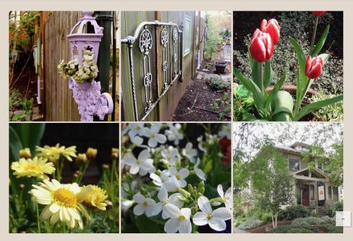 a collage of photos with flowers and a fence at Briar Rose Inn Vancouver WA USA in Vancouver