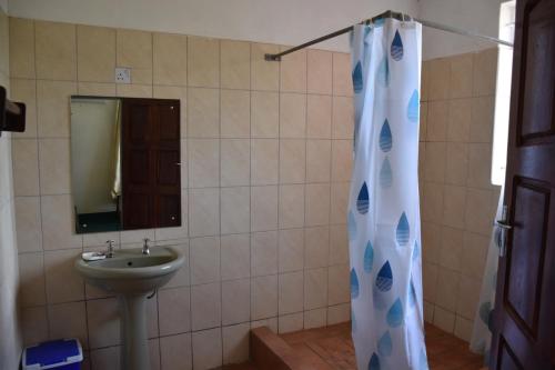 Kylpyhuone majoituspaikassa Tabonina Bis