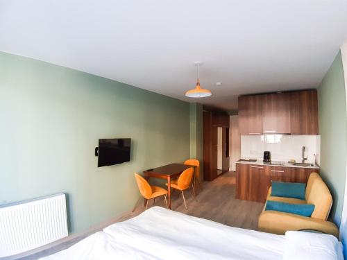 Kuchyň nebo kuchyňský kout v ubytování Новый Гудаури Loft 2
