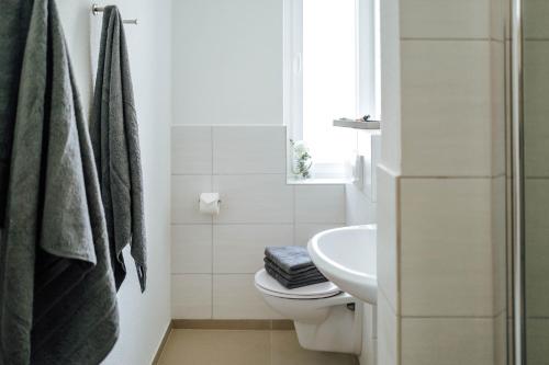 Koupelna v ubytování Doppelzimmer an der TA (Nr. 1)