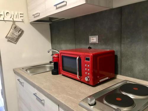 Η κουζίνα ή μικρή κουζίνα στο HappyHome Monolocale Rivarolo Canavese