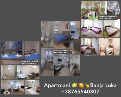 Půdorys ubytování Apartman Mango Banja Luka center hospital Free parking