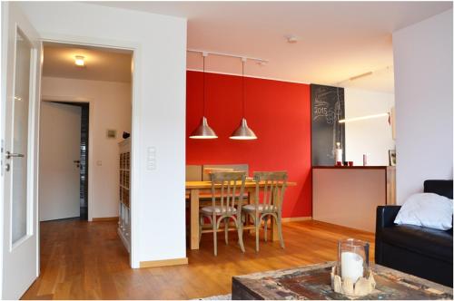 Kuchyň nebo kuchyňský kout v ubytování Apartments Boardinghaus Norderney