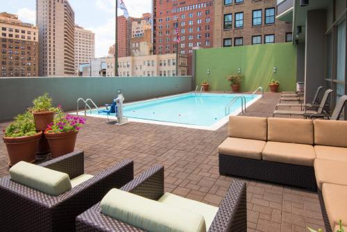a pool on the roof of a building at Holiday Inn Express Philadelphia-Midtown, an IHG Hotel in Philadelphia