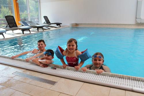 Bazén v ubytování Wellness & Spa Hotel Čertov nebo v jeho okolí