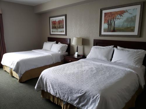 En eller flere senge i et værelse på Holiday Inn Express Dryden, an IHG Hotel