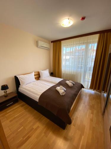 Pravets Spa Resort Apartments房間的床
