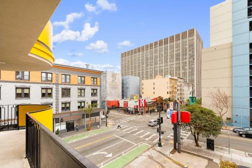 a view of a street in a city with buildings at Best Western Red Coach Inn in San Francisco